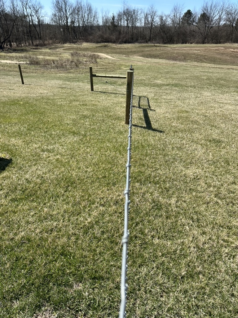 Terra Forge site layout and staked work line